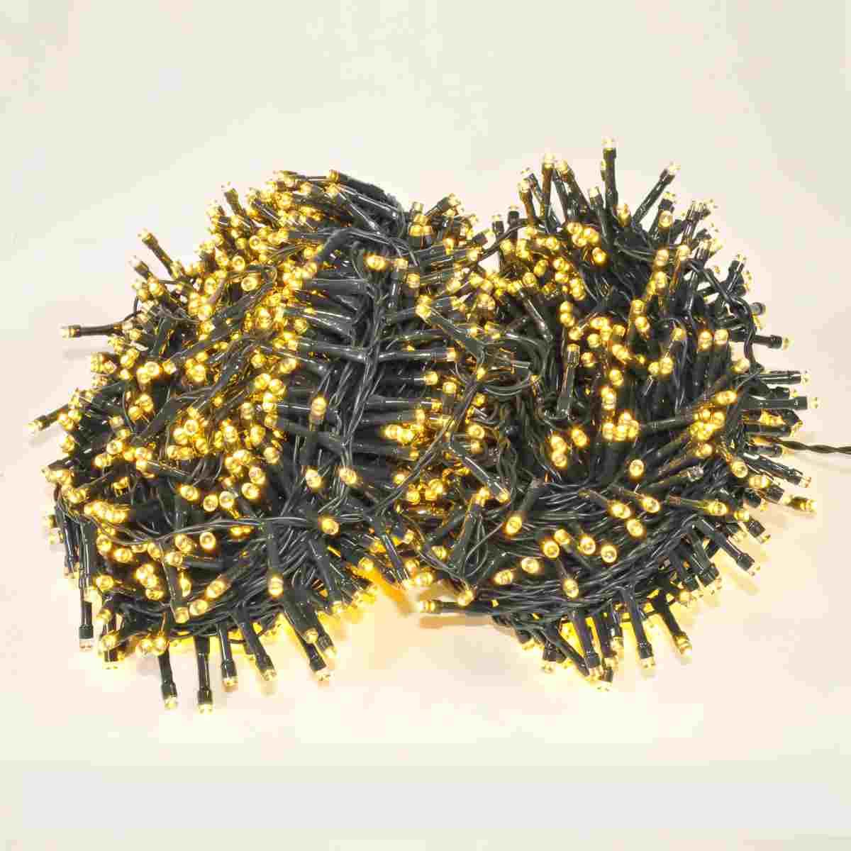 Luci Natale esterno LED 1200 Bianco Caldo con Giochi |Silani