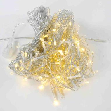 Luci Natale Tenda Esterno LED 192 Bianco Caldo Flash cm.3x0,8 |Silani