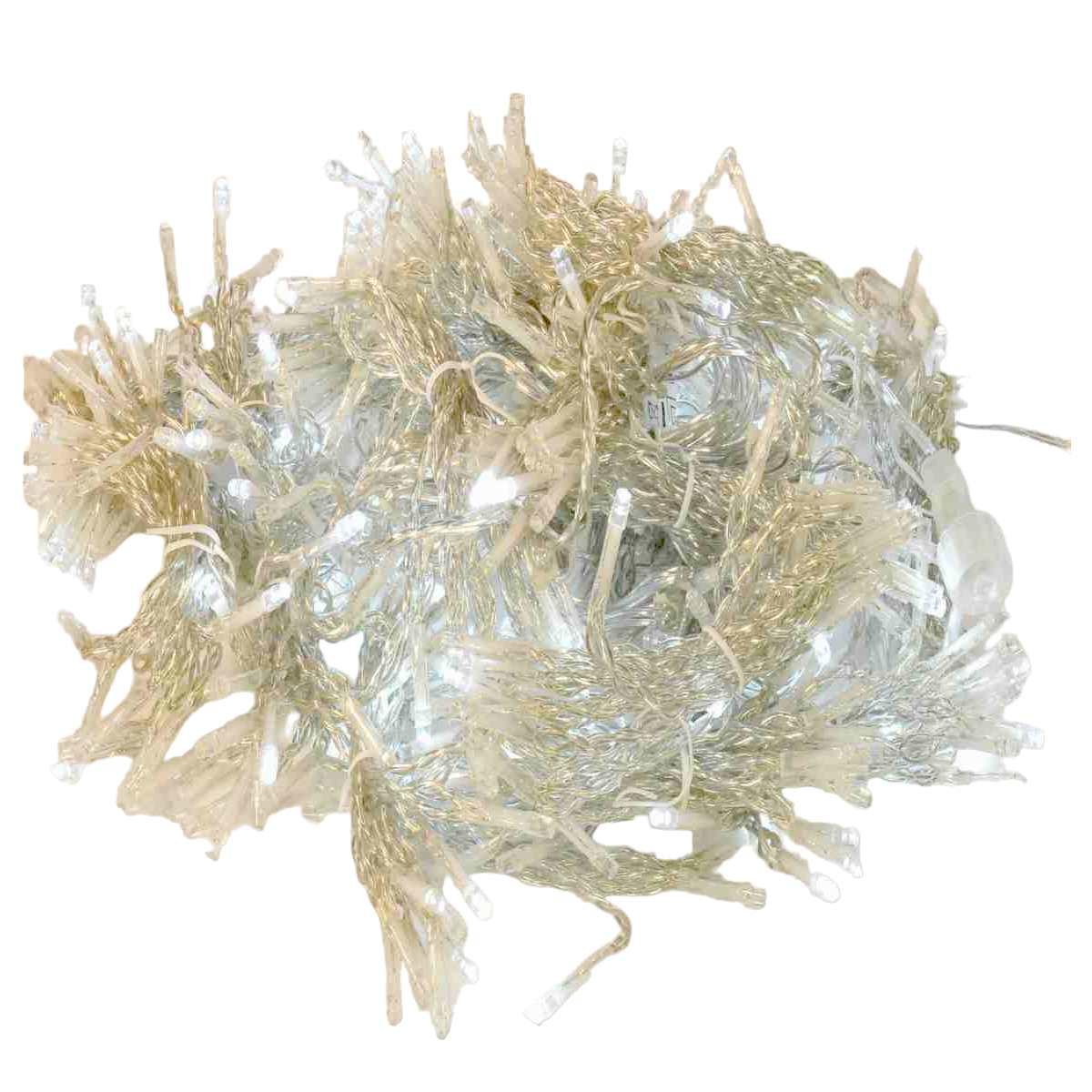 Luci Natale Tenda Esterno LED 528 Bianco Freddo Prolungabile cm.300Xh220 |M2 Store