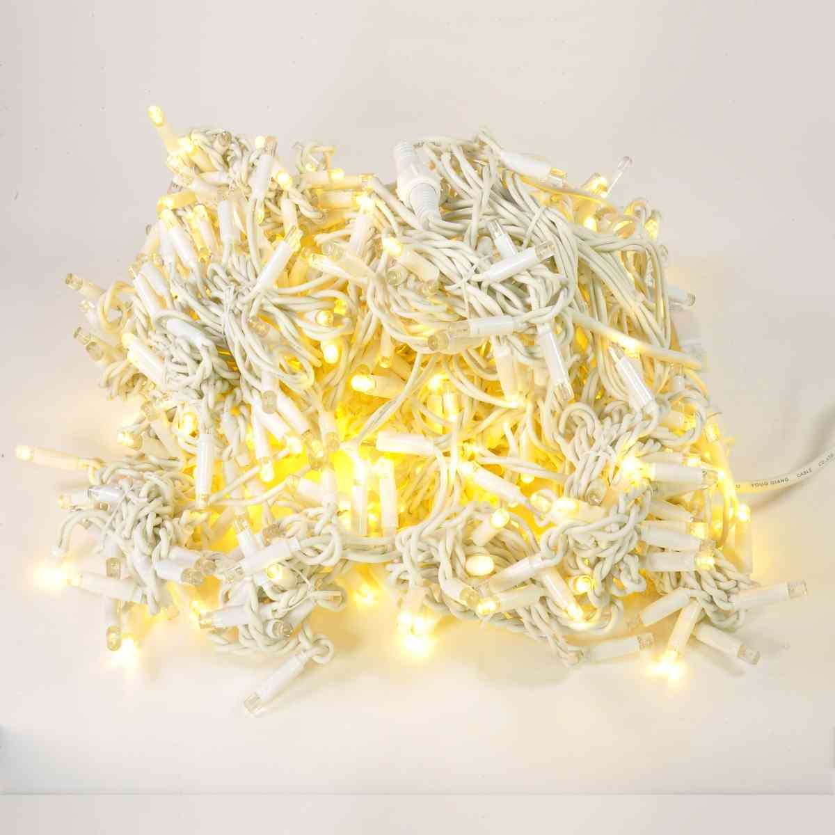 Luci Natale Tenda Esterno Professionale LED 528 Bianco Caldo Prolungabile cm.300Xh220 |Silani