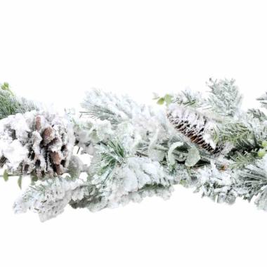 Ghirlanda cm.153 Verde Innevata con Pigne |Silani