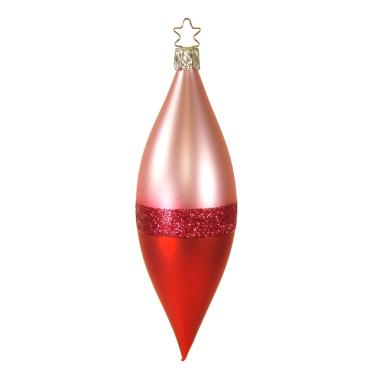 Pallina Natale Vetro Collezione cm.15 Oliva Rosa |Inge's Glass