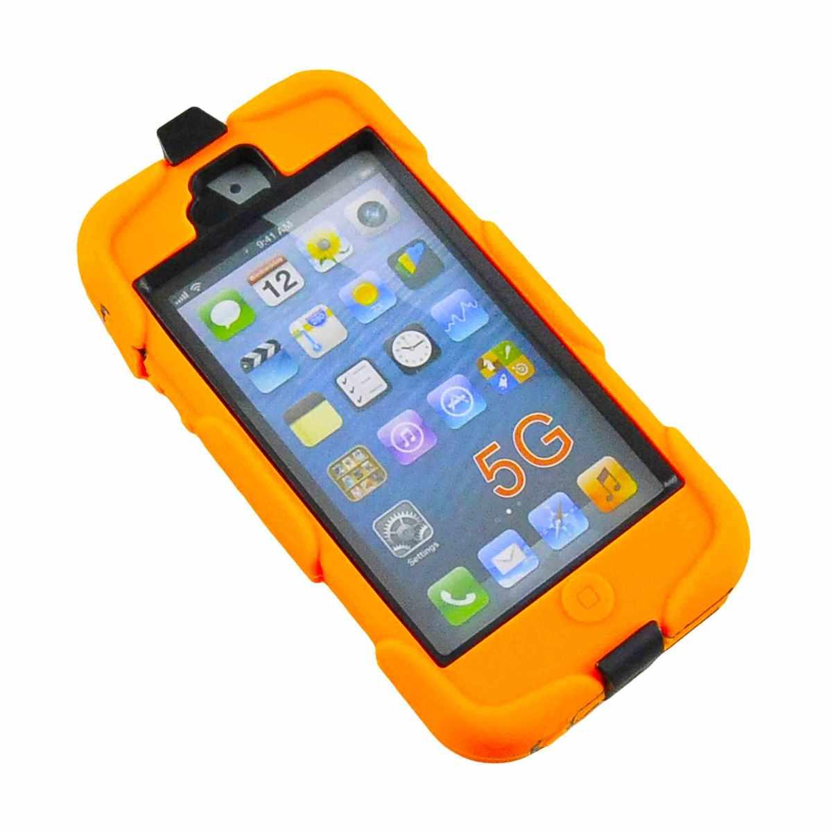 Cover iPhon 5 5S PVC Morbido con Pinza Nera | M2 Store