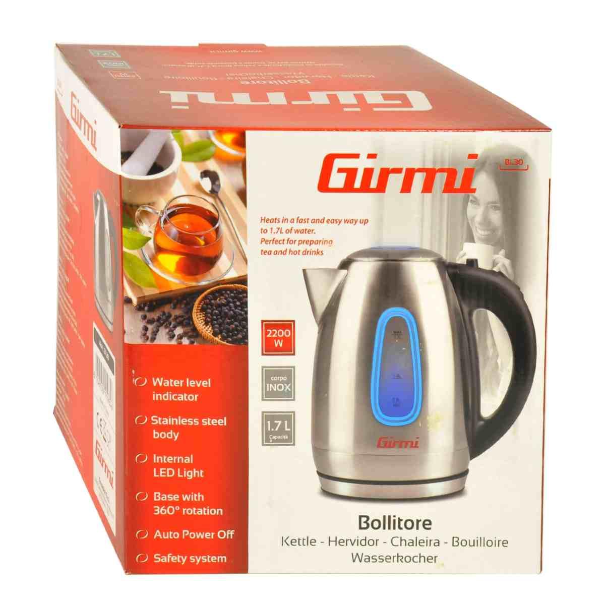 Bollitore Elettrico Lt.1,7 Girmi 2200W BL30 | Girmi