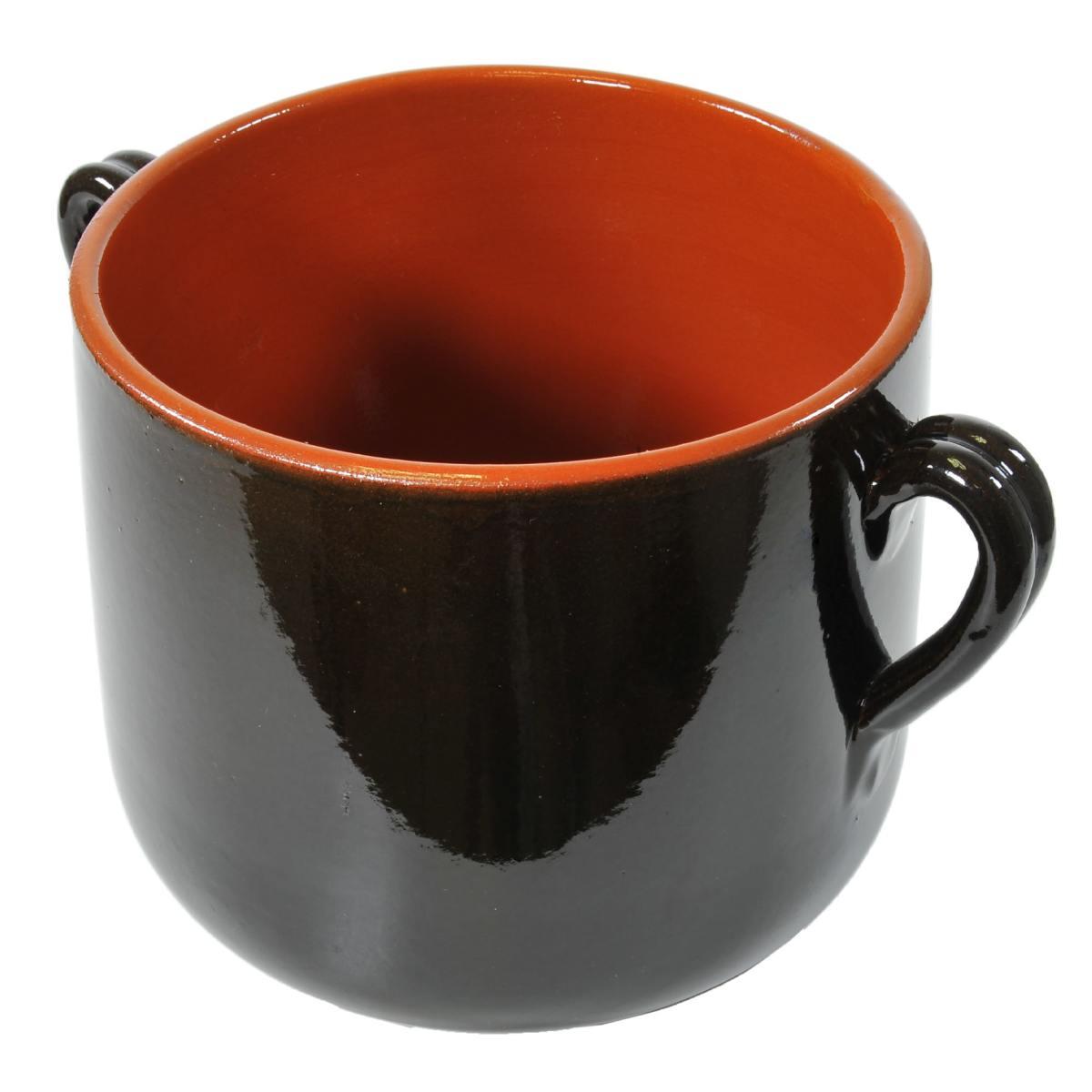 Pentola Marmitta Terracotta cm.Ø22 Valdelsa con Manici