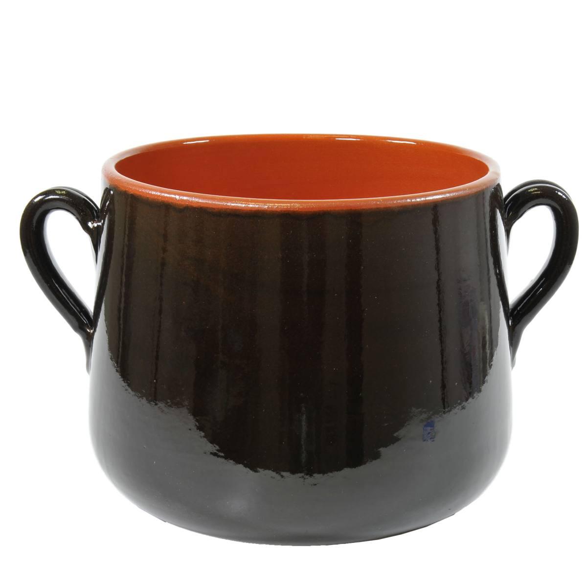 Pentola Marmitta Terracotta cm.22 Valdelsa con Manici