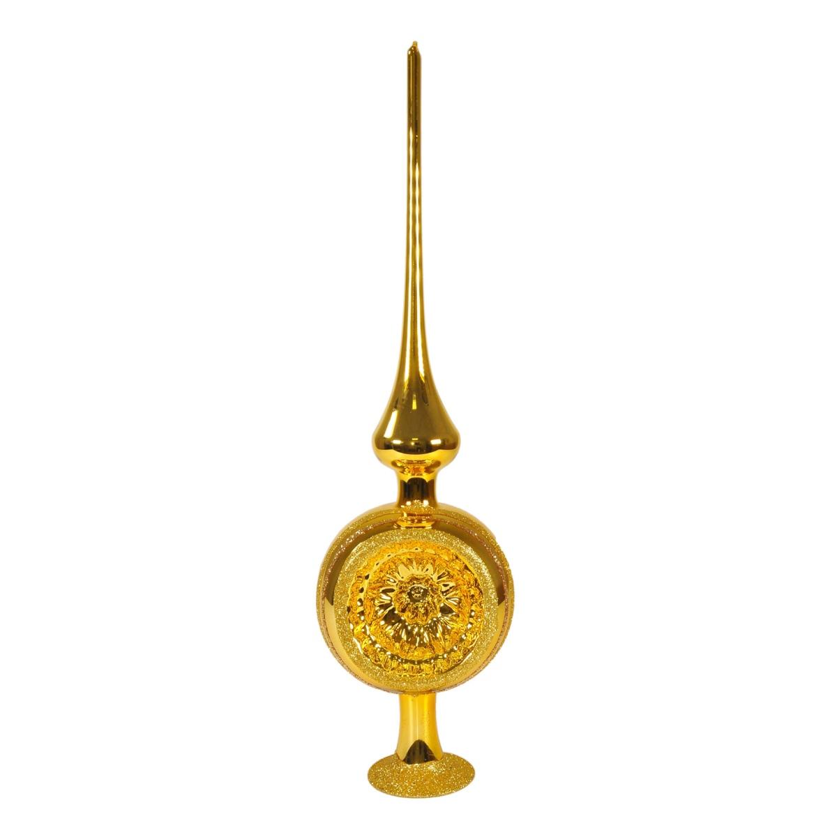 Puntale Albero Natale Vetro Collection cm.35 Oro |Inge's Glass