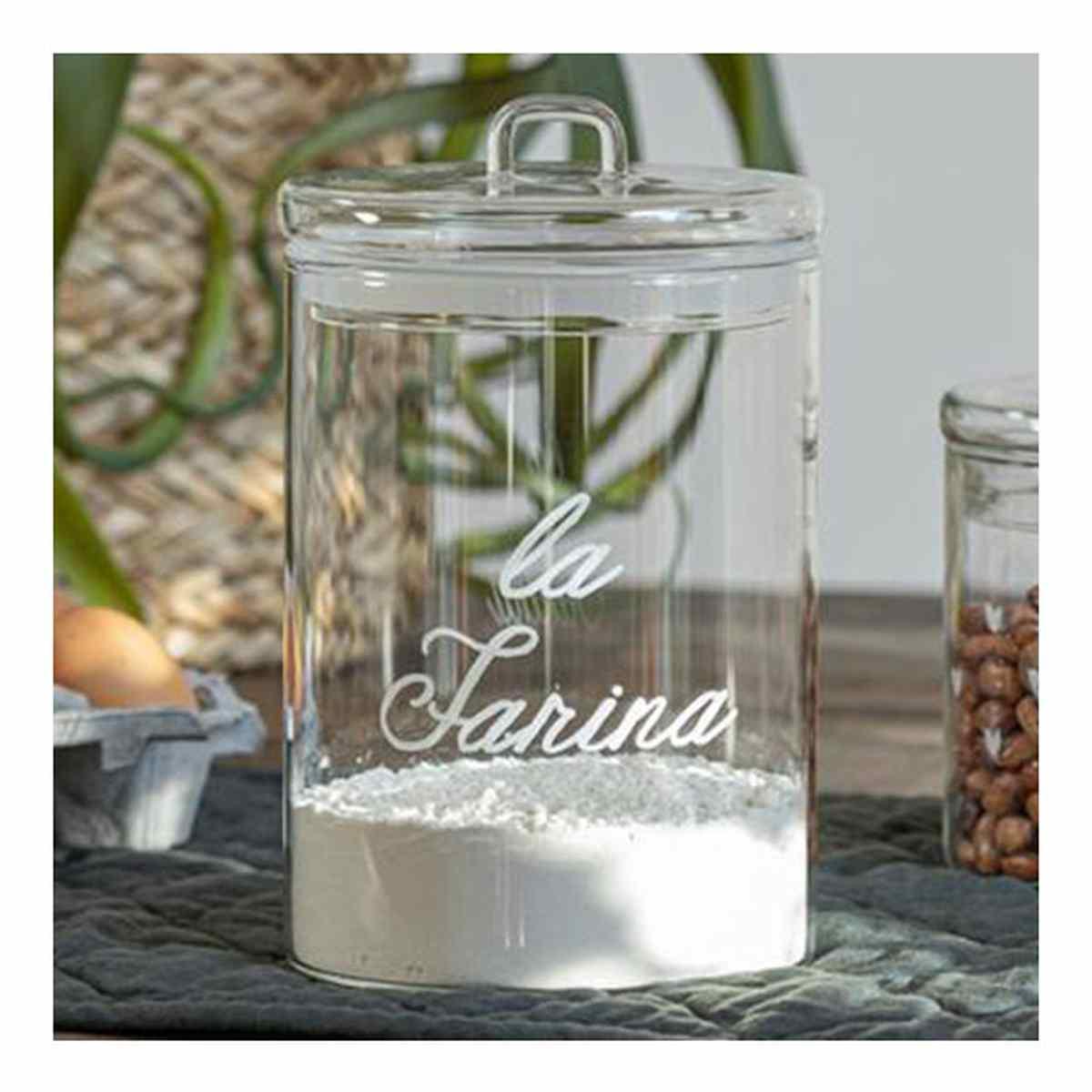 Barattolo Vetro Simple Day La Farina cm.12x20 |Simple