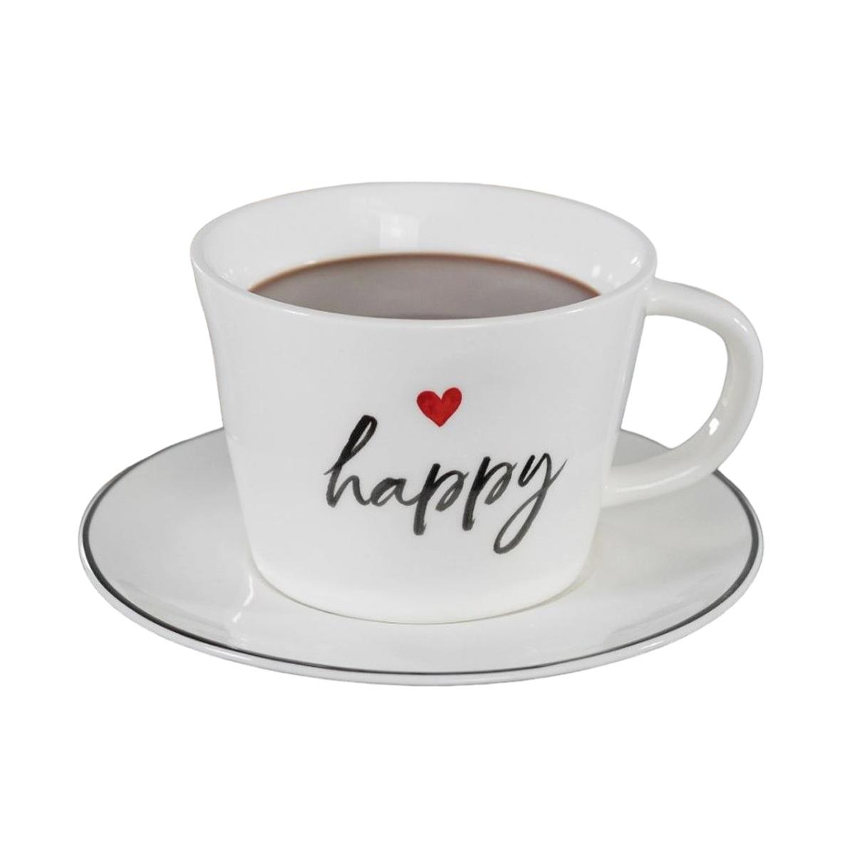 Tazza Natalizia Colazione Ceramica Simple Day happy pz.2 |Simple