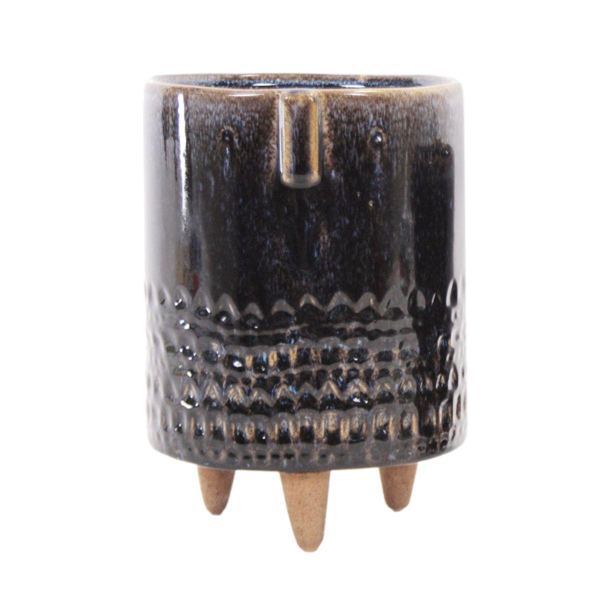 Vaso Ceramica Ciano con Piedini cm.14x21 | Innova