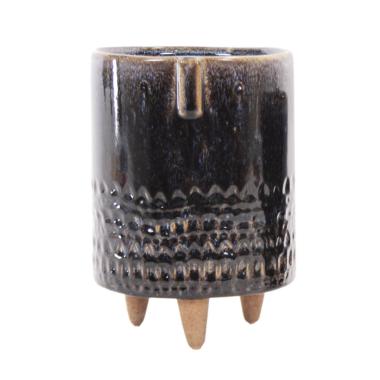 Vaso Ceramica Ciano con Piedini cm.14x21 | Innova