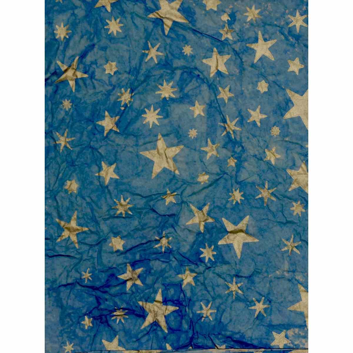 Carta Cielo Azzurra Oro con Stelle cm.70x100 | M2 Store