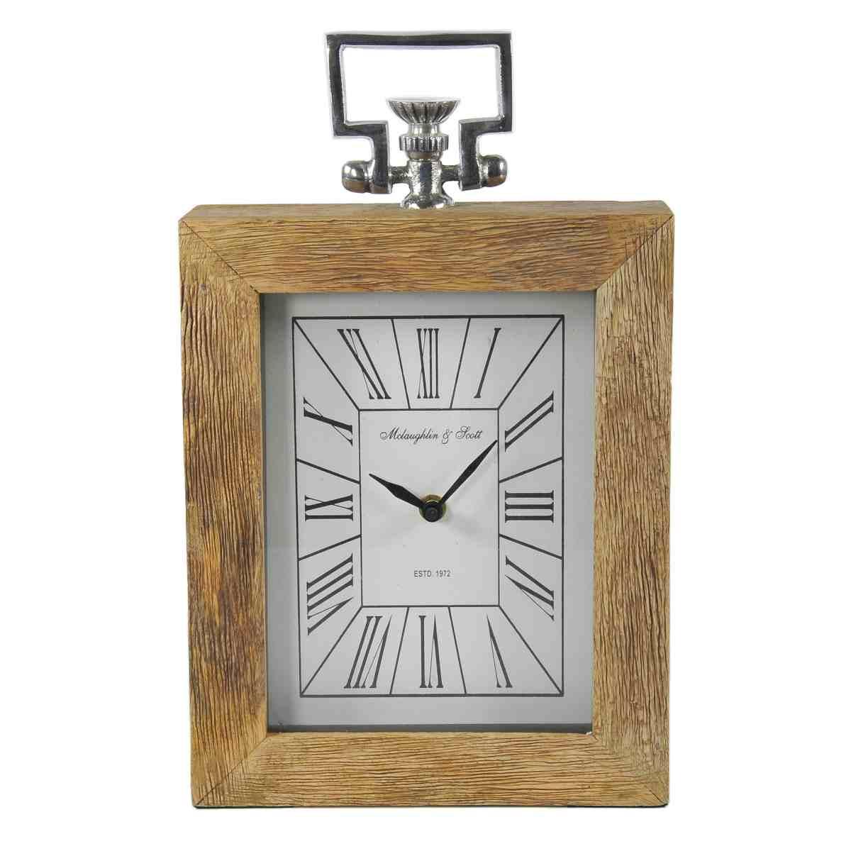Orologio da Tavolo Legno cm.25x6x25 | Innova