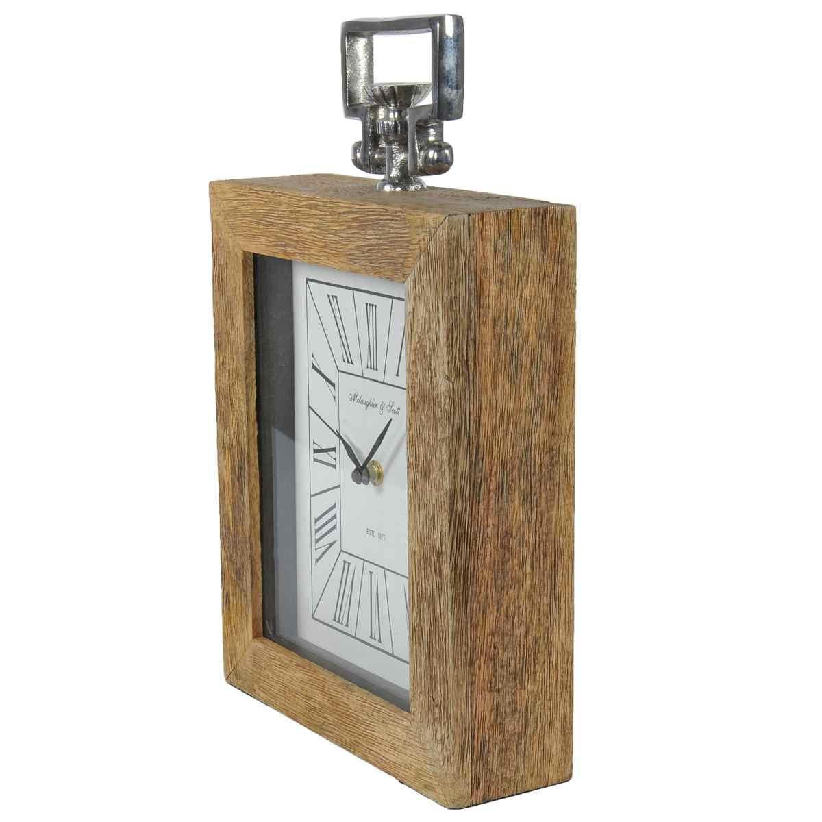 Orologio da Tavolo Legno cm.25x6x25 | Innova