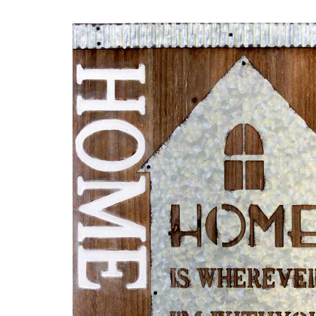 Quadro Pannello Legno Metallo home cm.40x60 | Innova