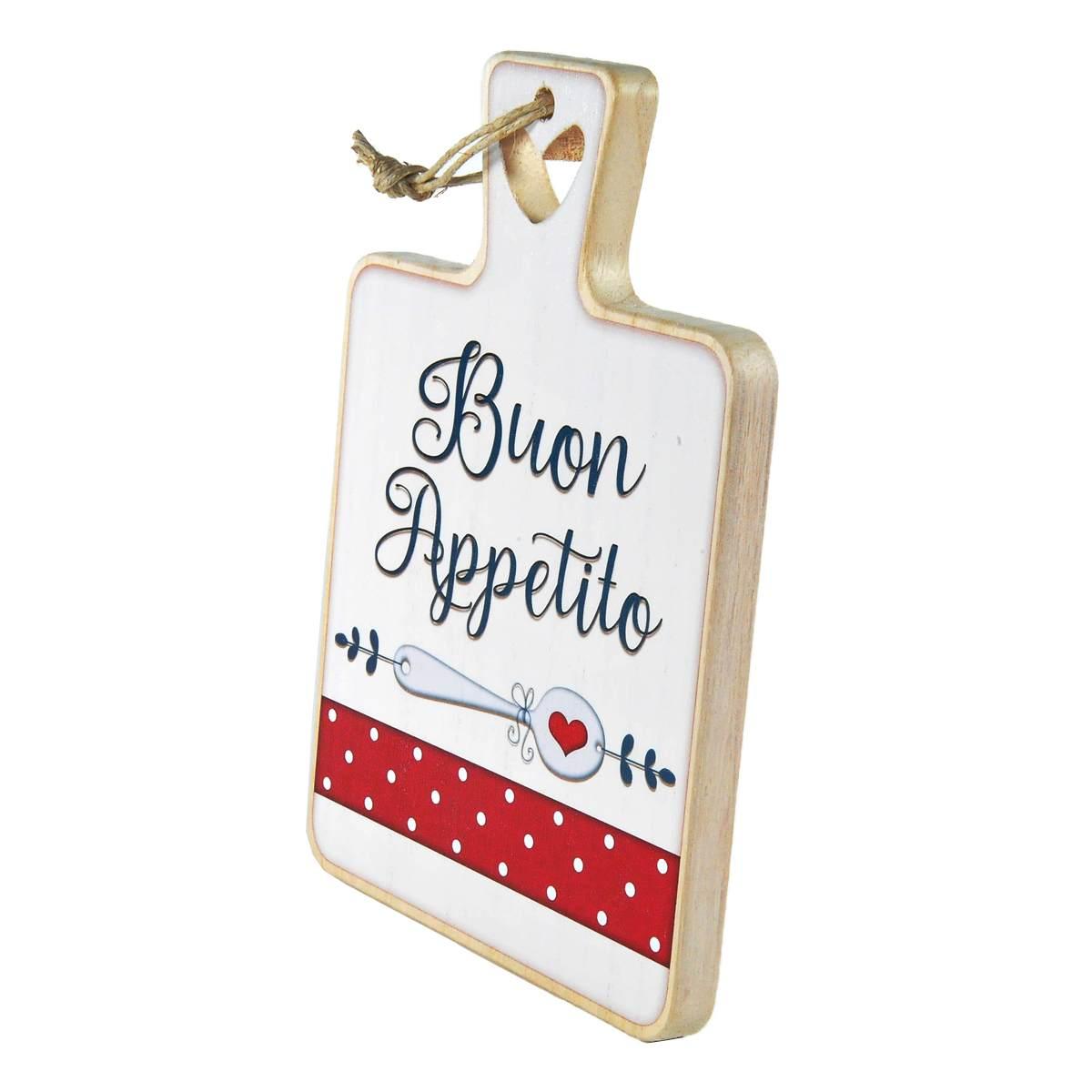 targa Natalizia Legno Sottopentola con Dedica cm.16x23 |Angolo Idee