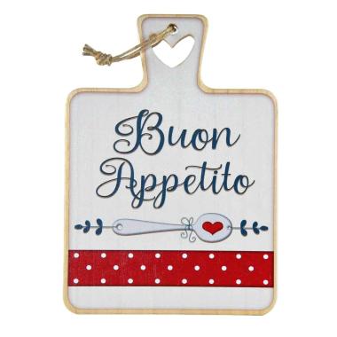 targa Natalizia Legno Sottopentola con Dedica cm.16x23 |Angolo Idee