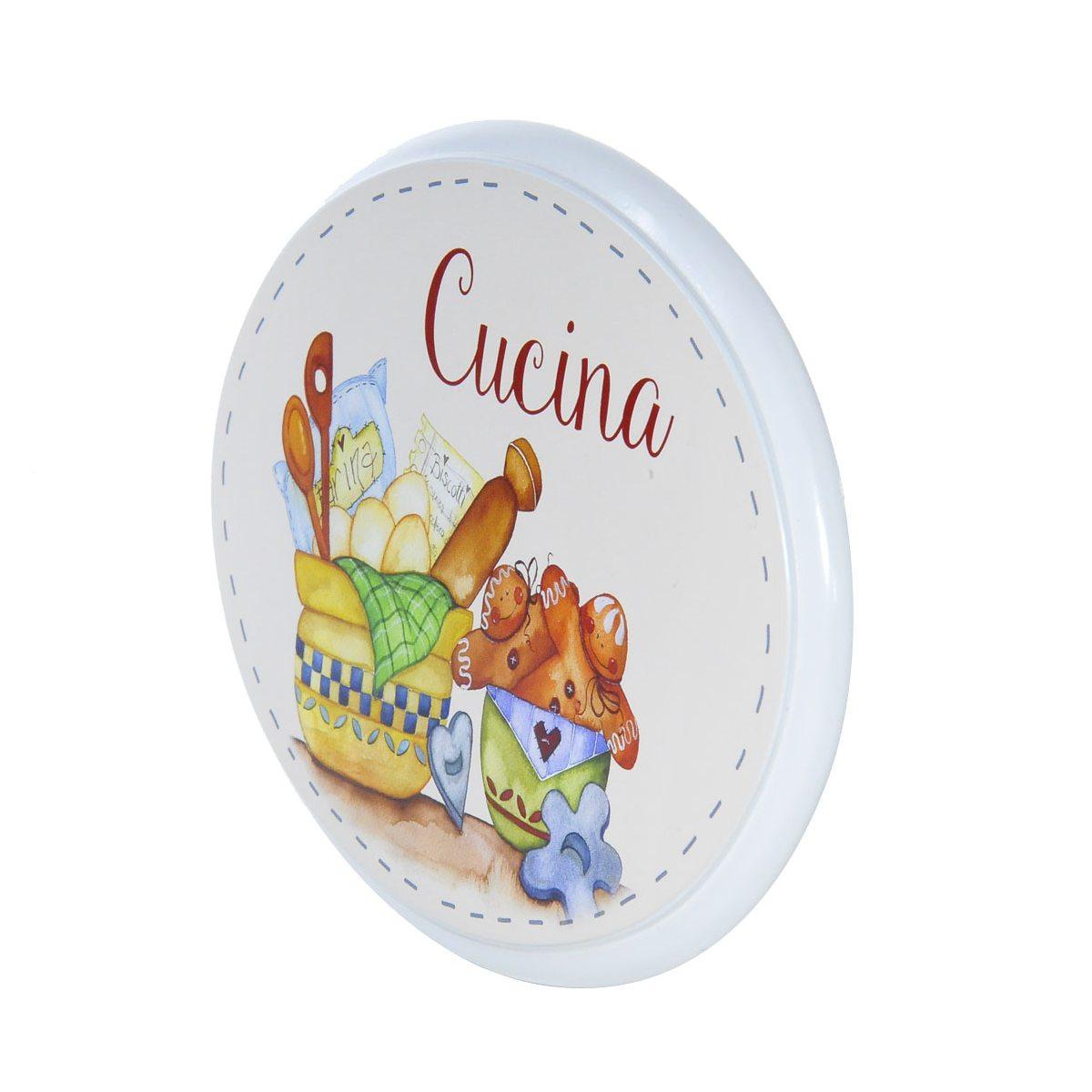 Fuoriporta Targa Legno Ovale Cucina cm.20x14 |Angolo Idee