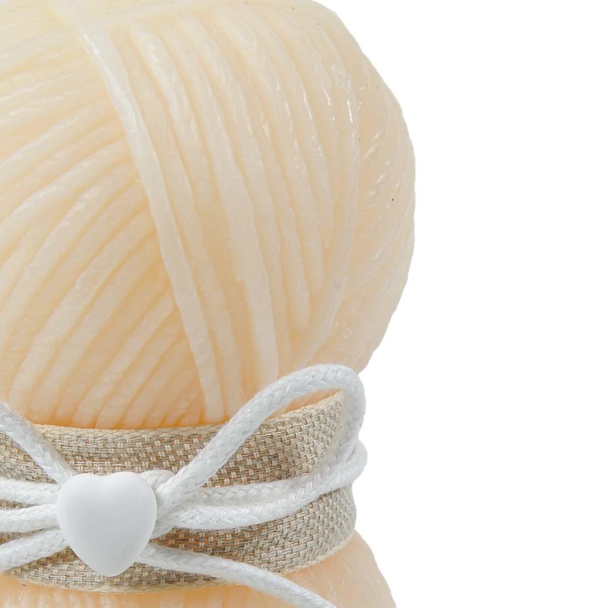 Candela Gomitolo Profumata Avorio cm.14 |Cereria Parma