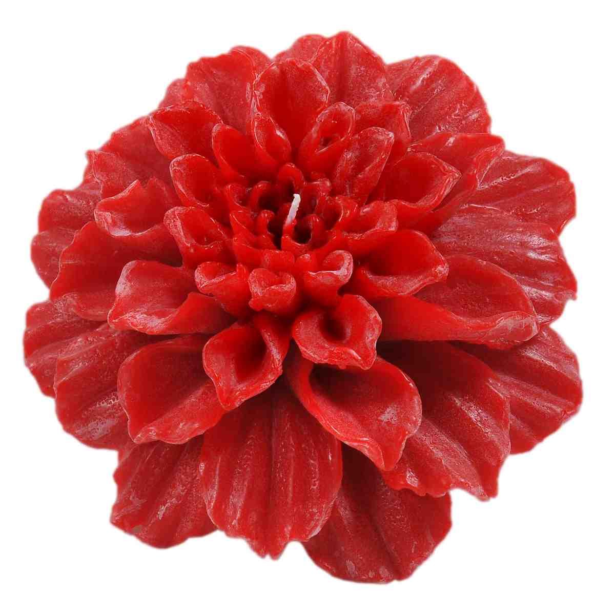 Candela Natale Dalia Profumata Rossa cm.11x6 |Cereria Parma