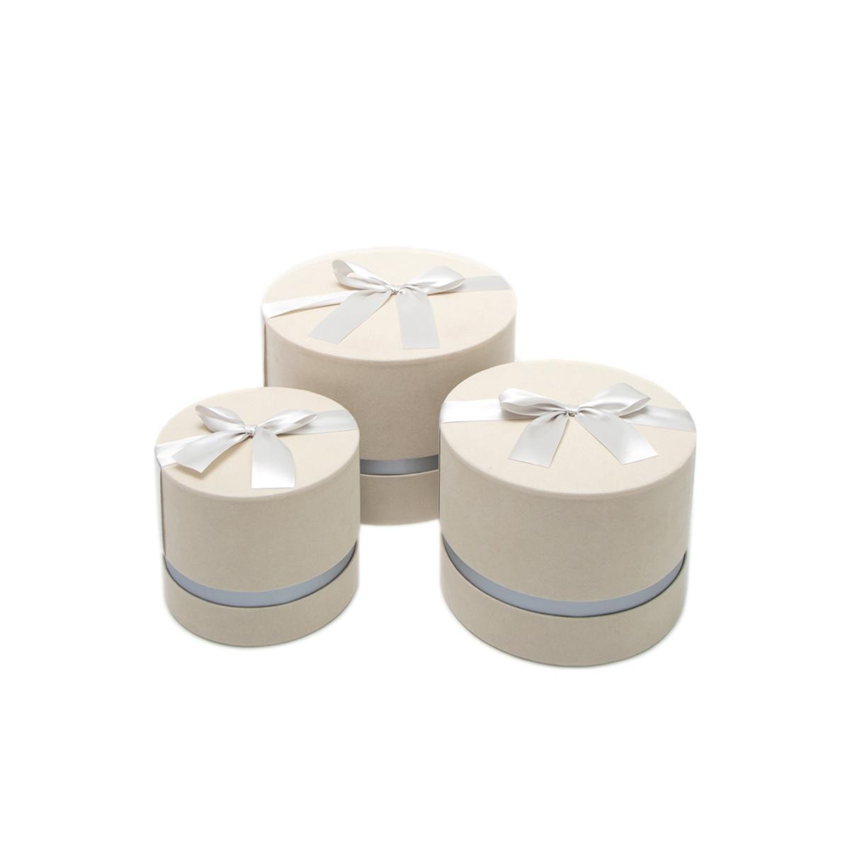 Scatola Cartone Velluto Beige cm.25xh19 | Silani