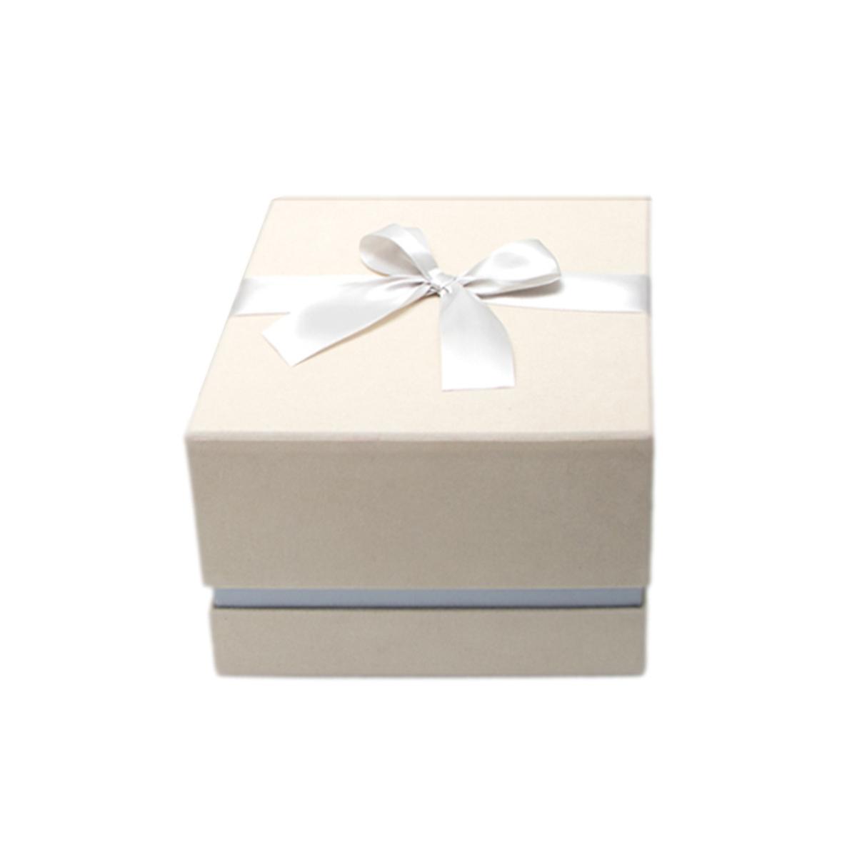 Scatola Cartone Velluto Beige cm.25x25xh19 | Silani