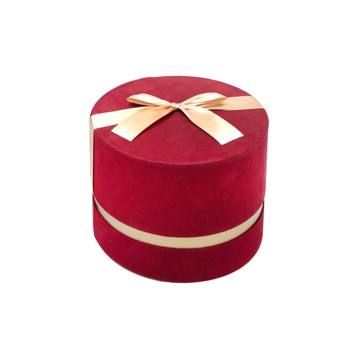 Scatola Cartone Velluto Bordeaux cm.20xh17 | Silani