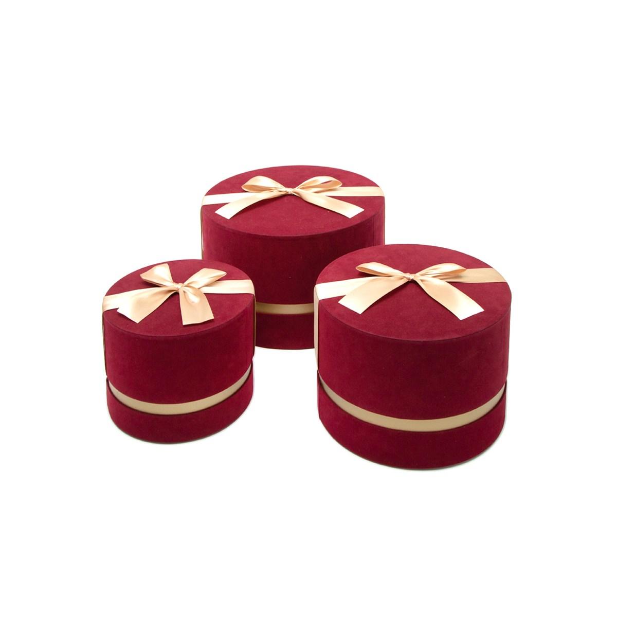 Scatola Cartone Velluto Bordeaux cm.20xh17 | Silani