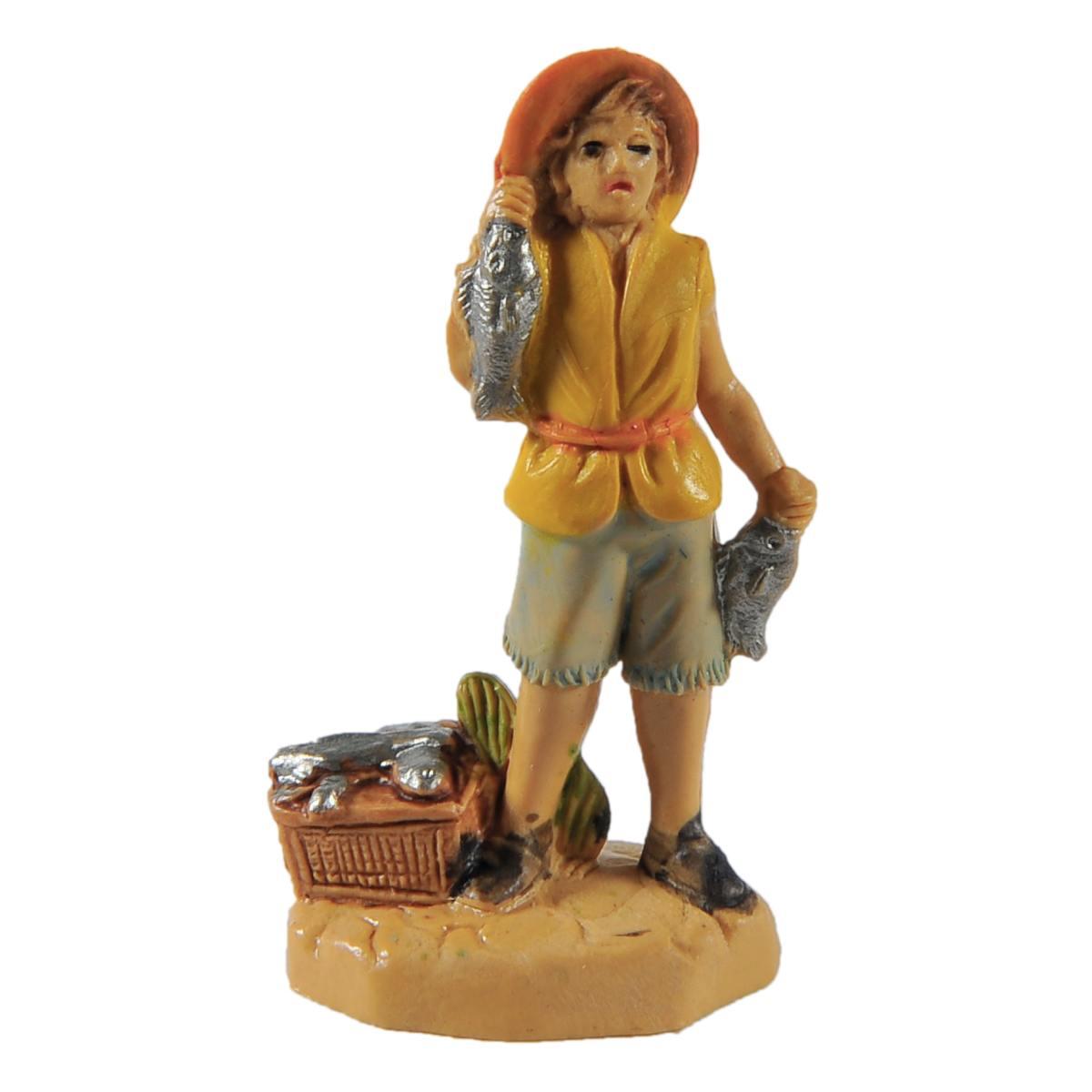 Statua cm.4 Pescivendolo | Rossi Rosa