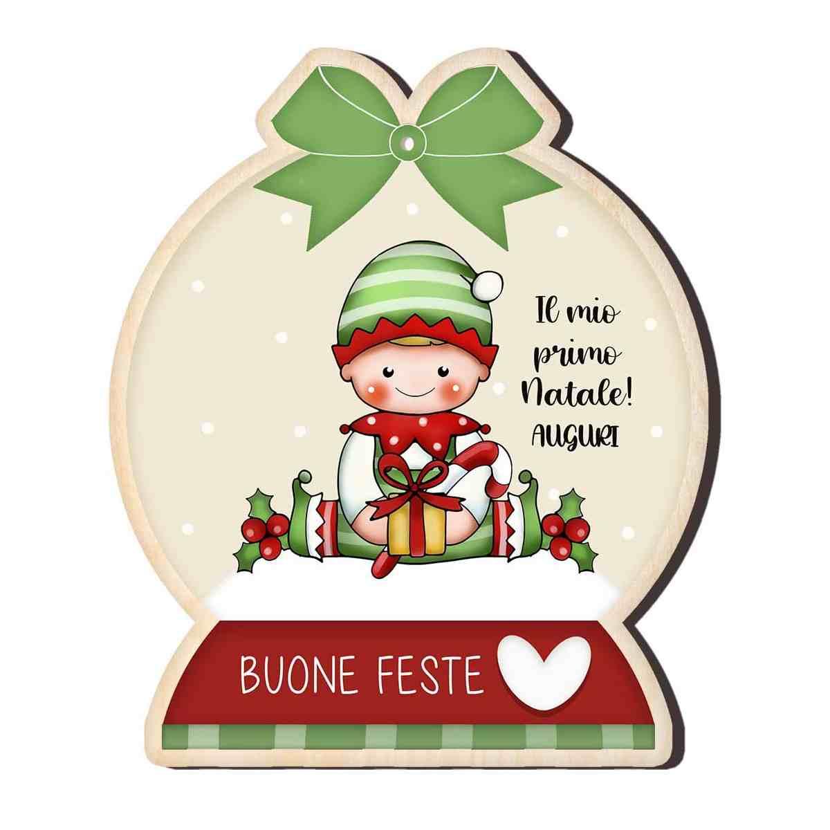 Calamita Natalizia Legno Elfo cm.7,5x9 |Angolo Idee