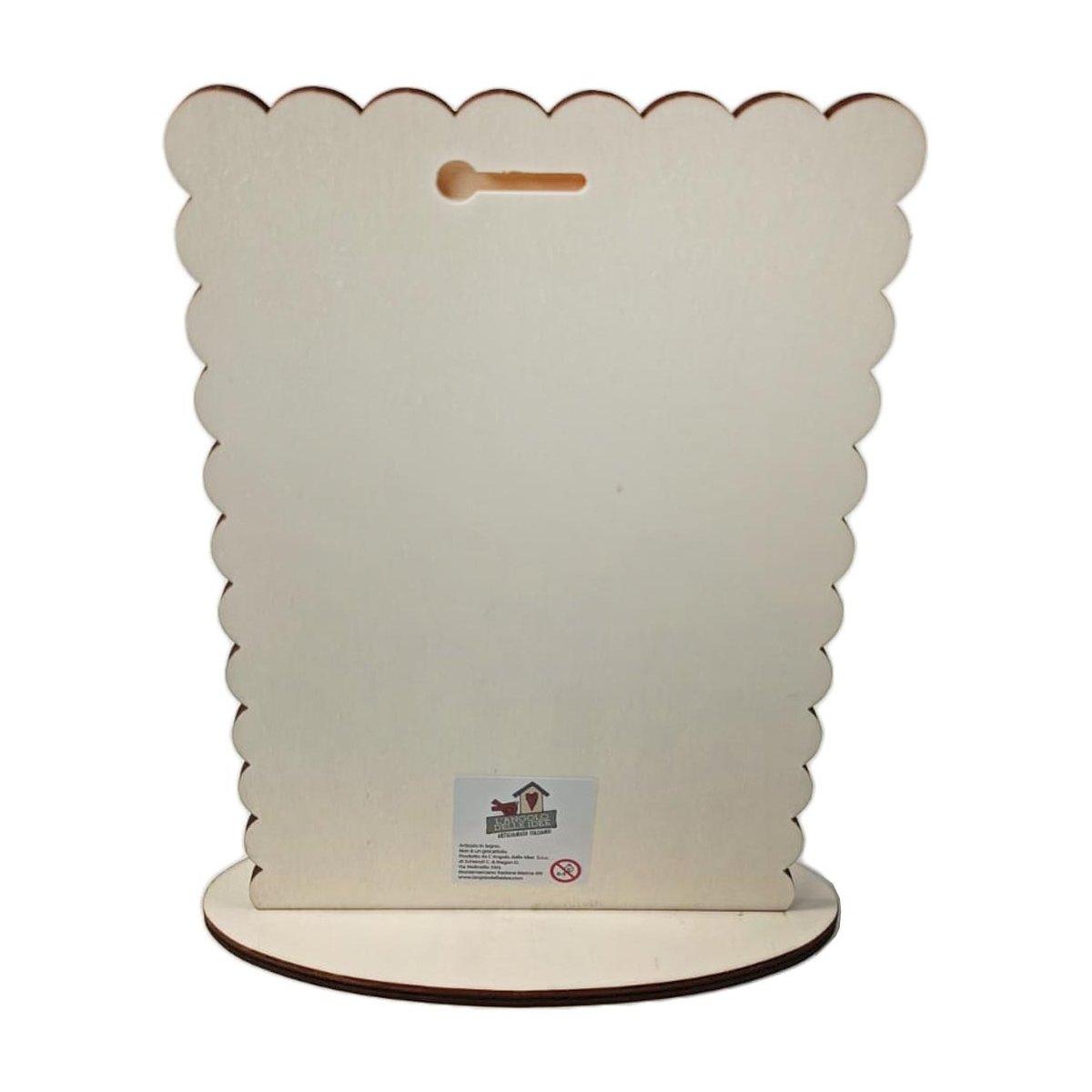 Targa Natalizia Legno Rettangolare con Frase cm.16x24 |Angolo Idee