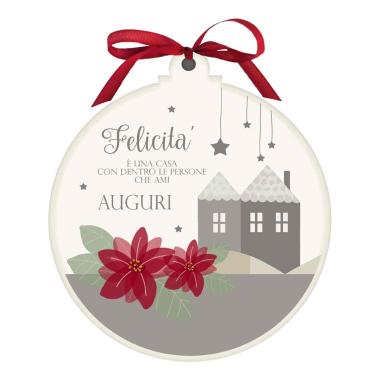 Pallina Natale Legno Buon Natale cm.25x1,2 |Angolo Idee
