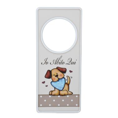 Appendino Porta Legno con Frase e Cane 8,5x20 | Angolo Idee