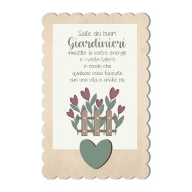 Calamita Legno Dedica ai Giardinieri cm.9 |Angolo Idee
