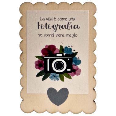 Calamita Legno Dedica Fotografia cm.10 | Angolo Idee