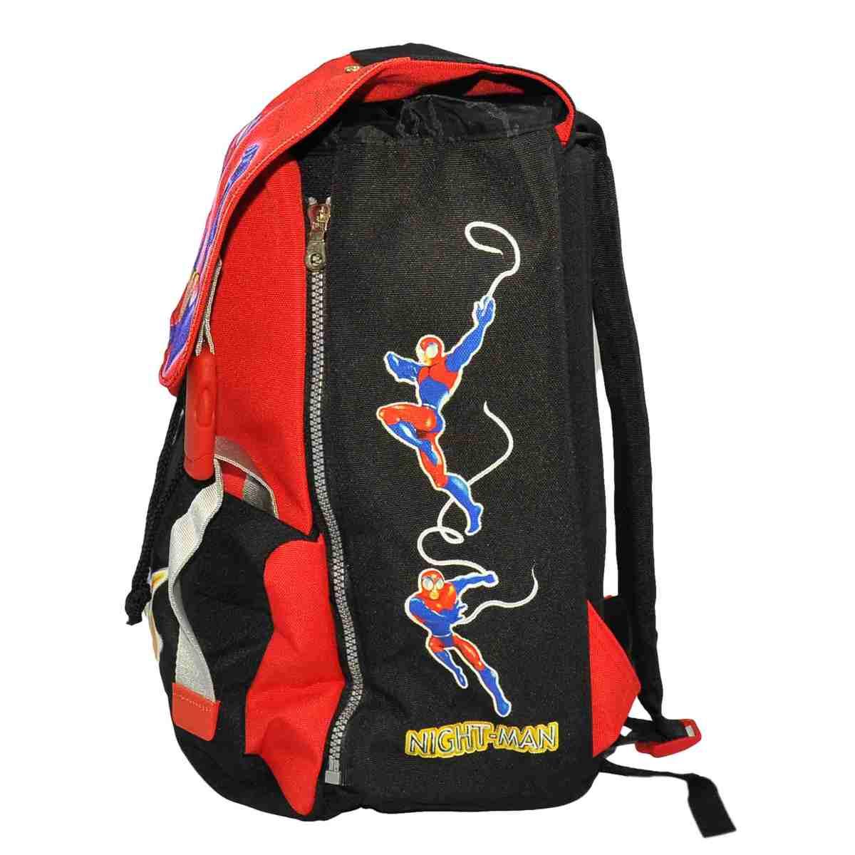 Zaino Medio Nigt-Man Rosso/Nero Estensibile cm.25x15x40 |M2 Store
