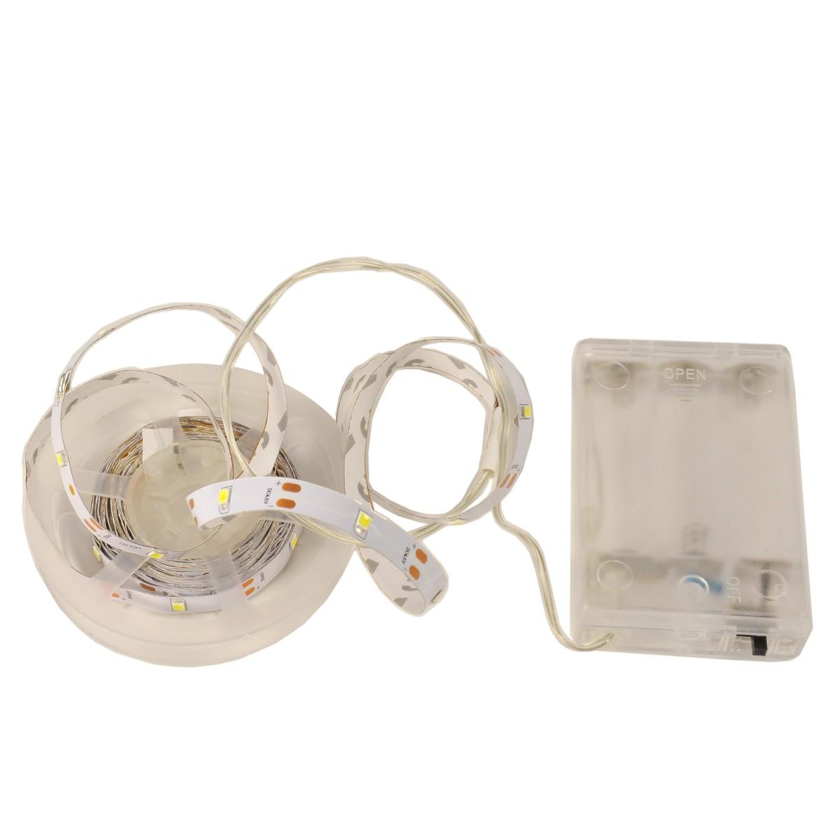 Luci Natale Esterno Batteria LED 90 Nastro mt.3 Bianco Freddo |M2 Store