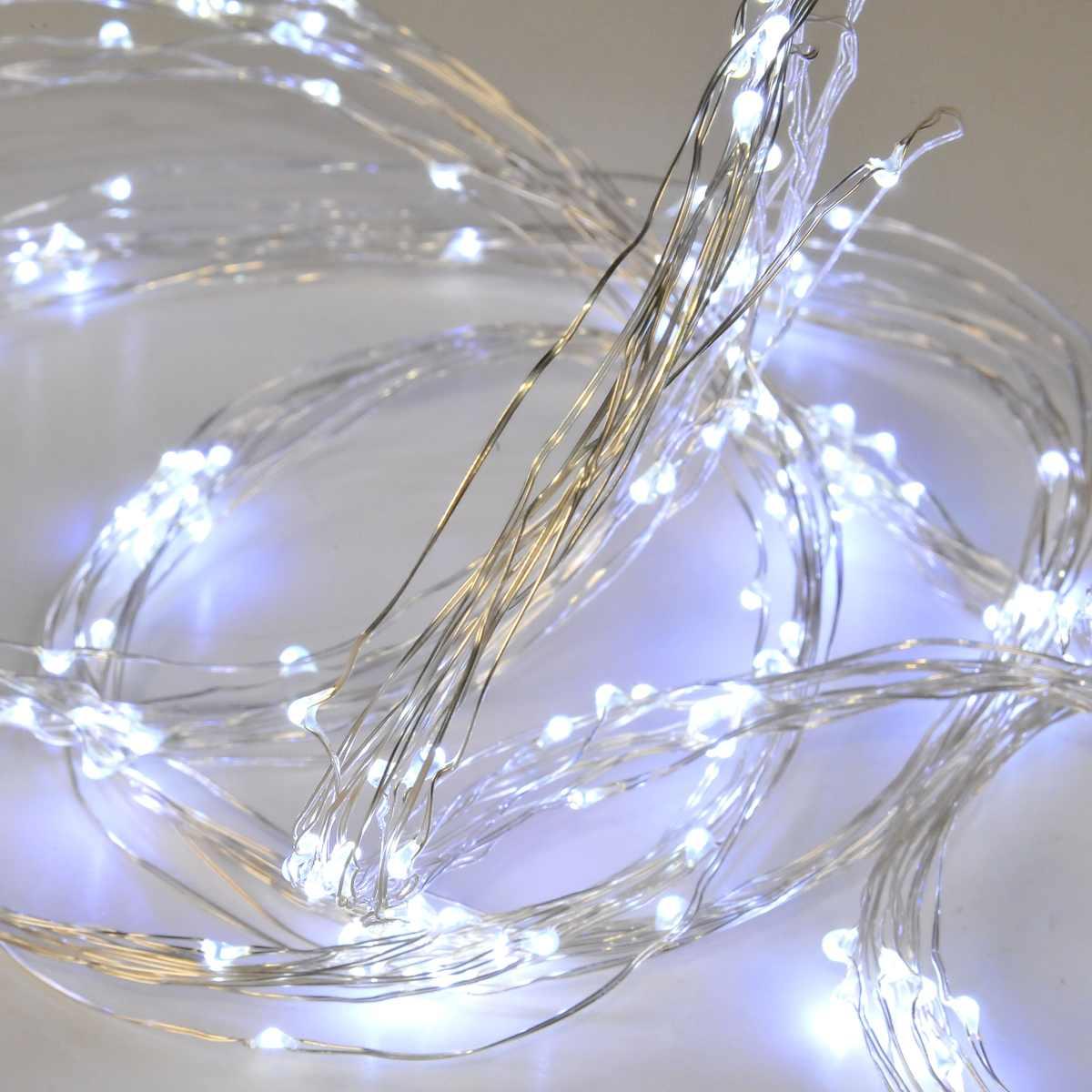 Luci Natale Esterno Cascata Nano LED 200 Bianco Freddo |M2 Store