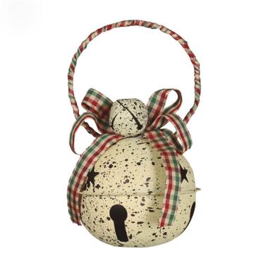 Decorazione Natalizia Campanello Metallo Beige cm.Ø7 |M2 Store