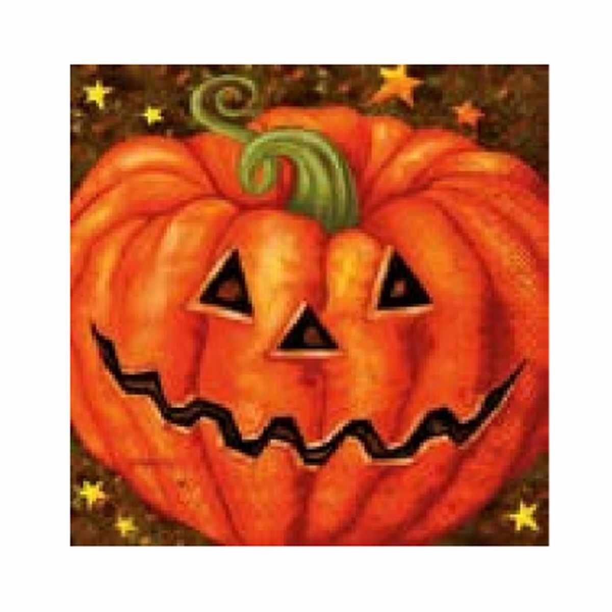 Tovagliolo Halloween con Zucca cm.17x17 |Fyasa