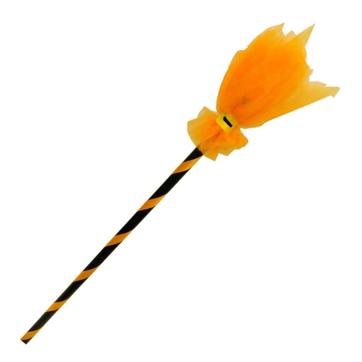 Scopa Strega Nera Arancione cm.83 |Fyasa