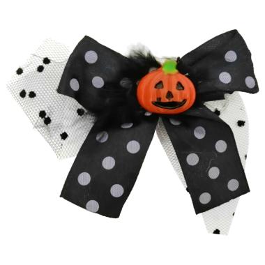 Fermaglio Halloween con Fiocco e Zucca |Fyasa