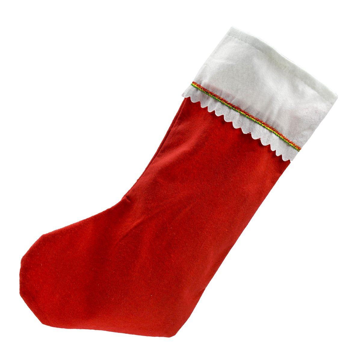 Calza Befana in Tessuto Rossa cm.23xh45 |Universl