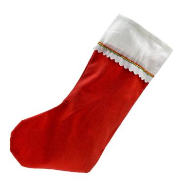 Calza Befana in Tessuto Rossa cm.23xh45 |Universl