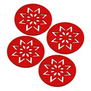 Sottobicchieri Feltro Rosso cm.Ø9,5 pz.4 |M2 Store