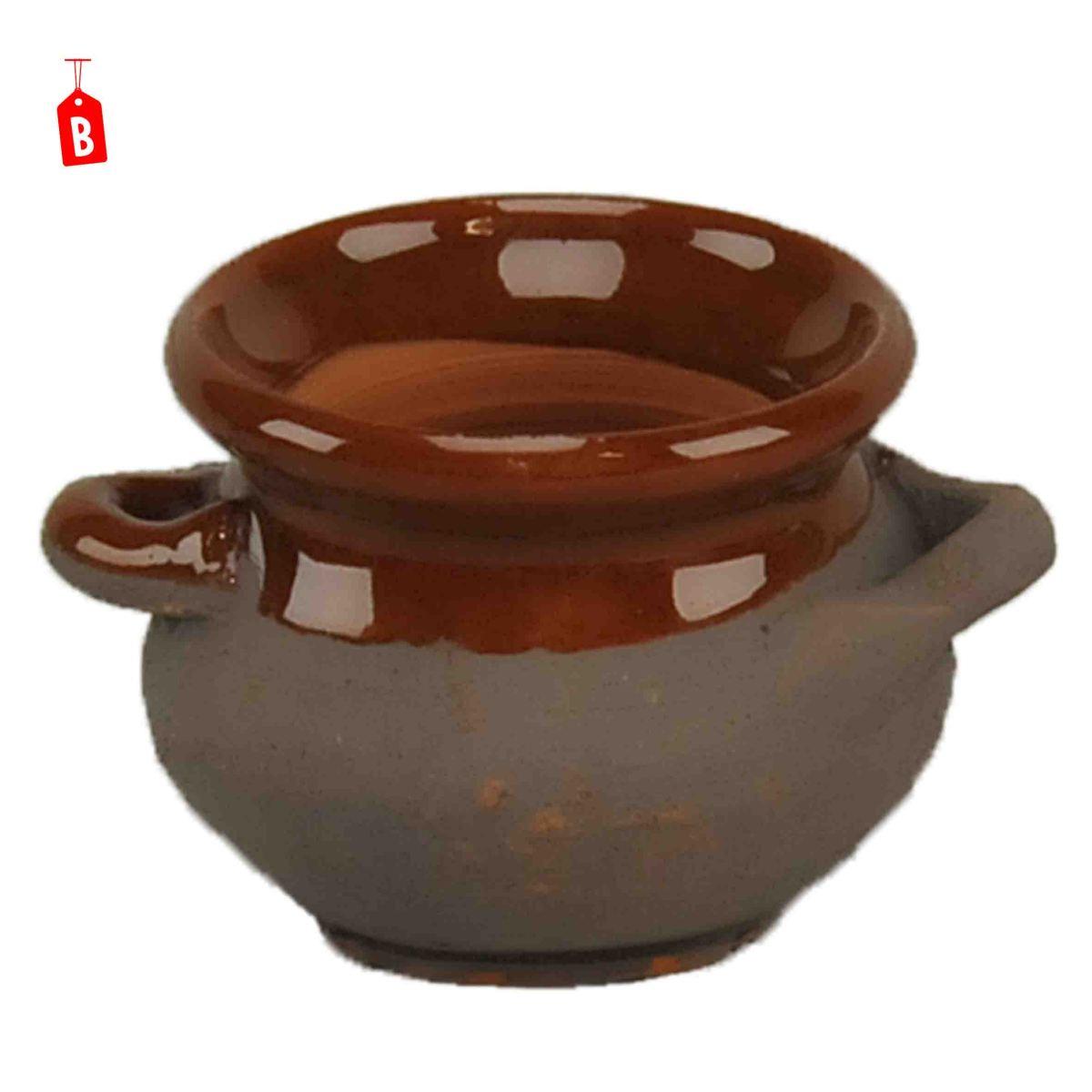Pentola Terracotta Bicolore con Manici cm.4xH3 2 Modelli | Moranduzzo