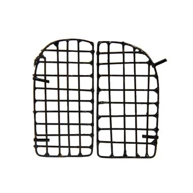 Grata Porta Ferro Nera 2 Ante cm.6x6 | Moranduzzo