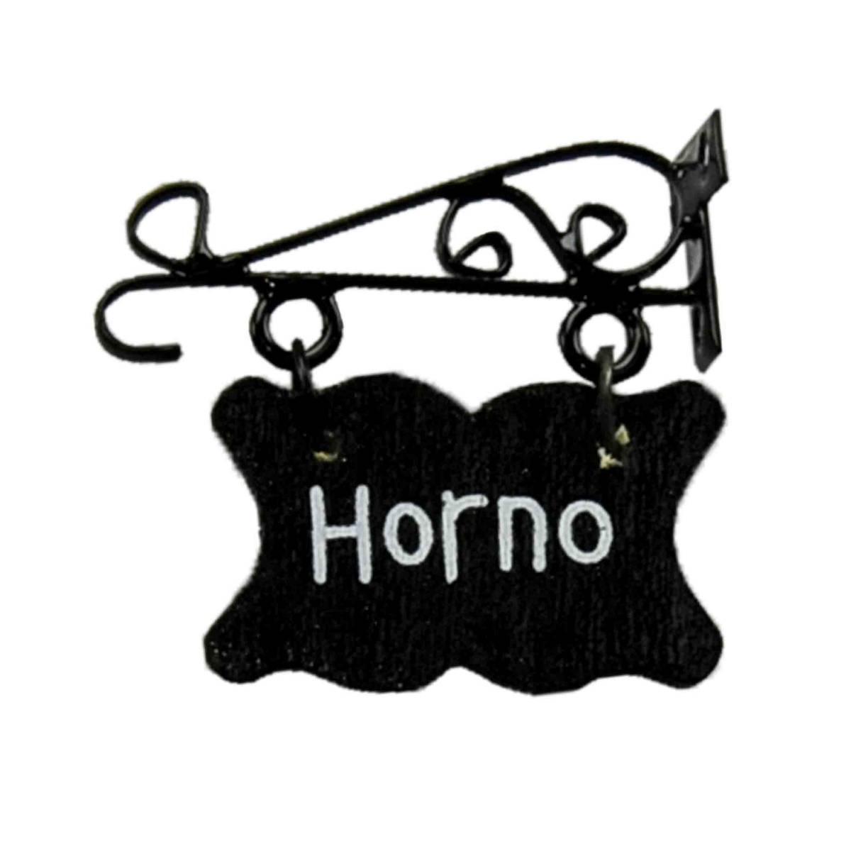 Insegna Bottega HORNO Metallo e cm.3x2,5 | Moranduzzo