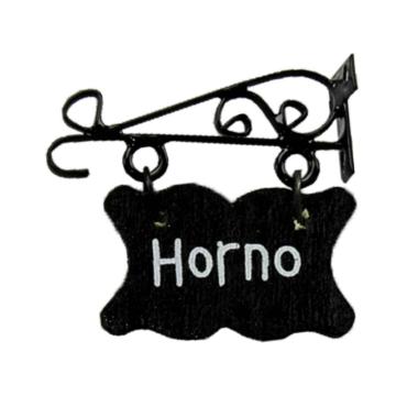 Insegna Bottega HORNO Metallo e cm.3x2,5 | Moranduzzo