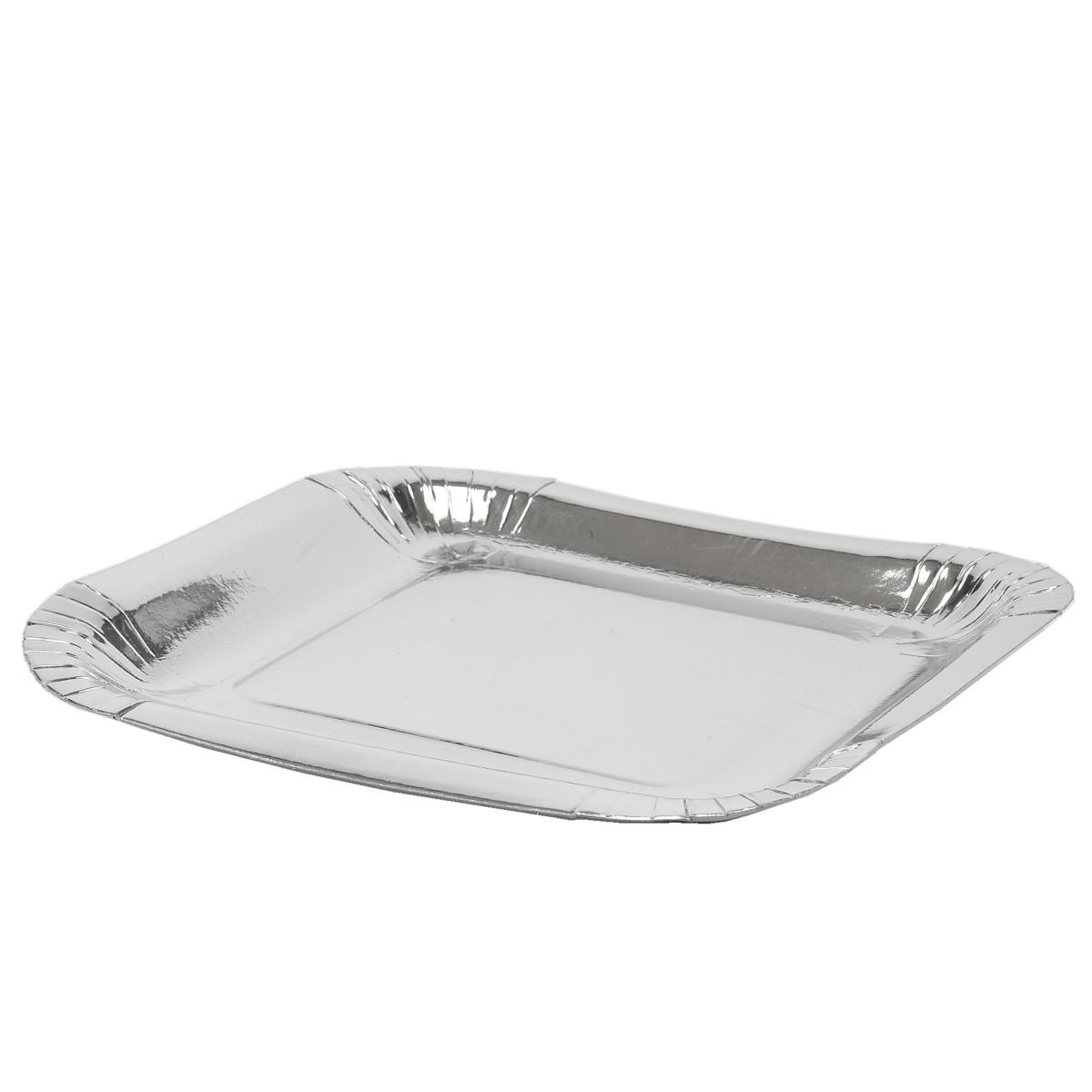 Piatti Carta Natale cm.23,5x23,5 Argento Set pz.10 |M2 Store